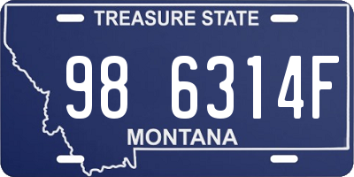 MT license plate 986314F