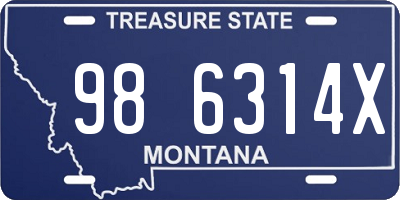 MT license plate 986314X