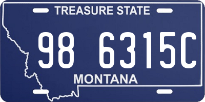 MT license plate 986315C