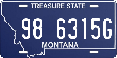 MT license plate 986315G