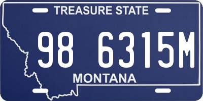 MT license plate 986315M