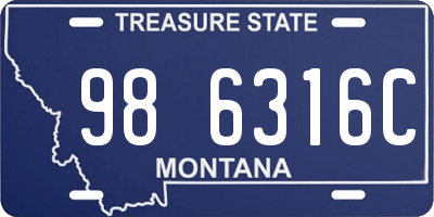 MT license plate 986316C
