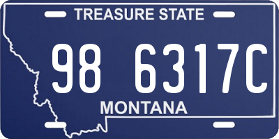 MT license plate 986317C