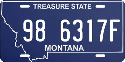 MT license plate 986317F