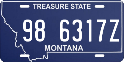 MT license plate 986317Z