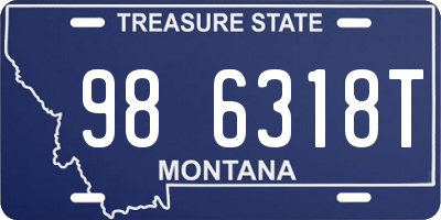 MT license plate 986318T