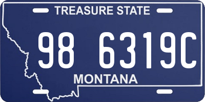 MT license plate 986319C