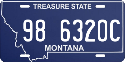 MT license plate 986320C