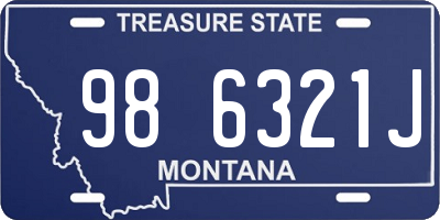MT license plate 986321J