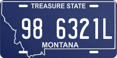 MT license plate 986321L