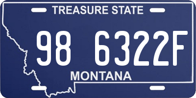 MT license plate 986322F