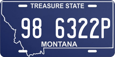 MT license plate 986322P