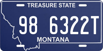 MT license plate 986322T