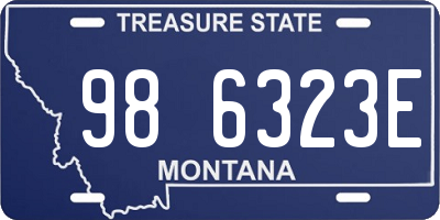 MT license plate 986323E
