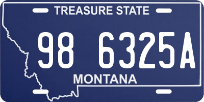 MT license plate 986325A