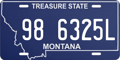 MT license plate 986325L