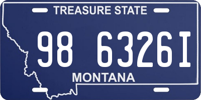 MT license plate 986326I