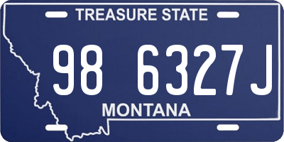 MT license plate 986327J