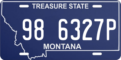 MT license plate 986327P
