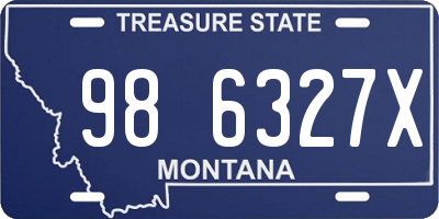 MT license plate 986327X
