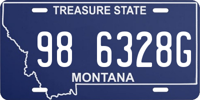 MT license plate 986328G
