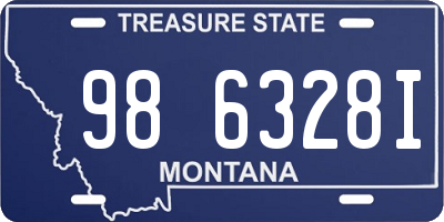 MT license plate 986328I