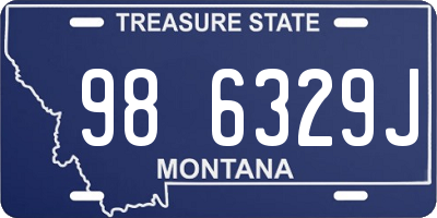 MT license plate 986329J