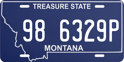 MT license plate 986329P