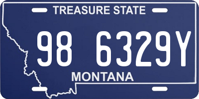 MT license plate 986329Y