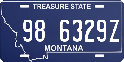 MT license plate 986329Z