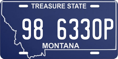 MT license plate 986330P