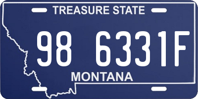 MT license plate 986331F