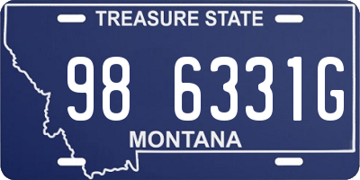 MT license plate 986331G
