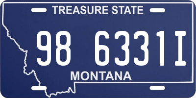 MT license plate 986331I