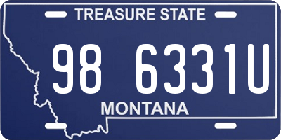 MT license plate 986331U