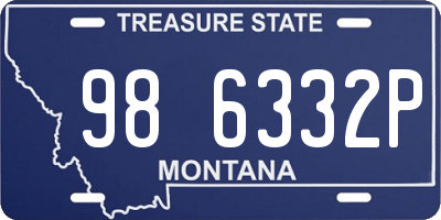 MT license plate 986332P