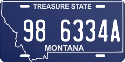 MT license plate 986334A