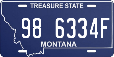 MT license plate 986334F