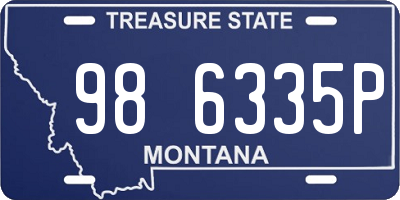 MT license plate 986335P