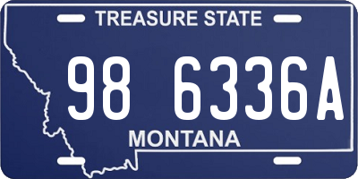 MT license plate 986336A