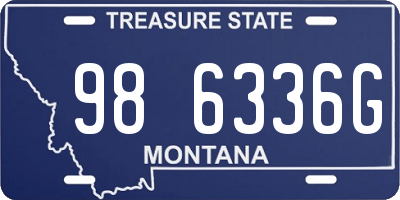 MT license plate 986336G