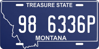 MT license plate 986336P
