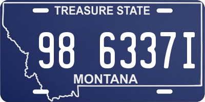 MT license plate 986337I