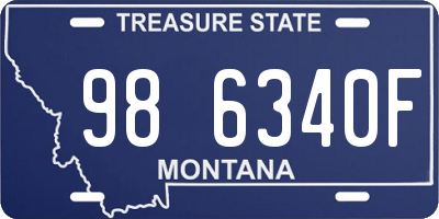 MT license plate 986340F