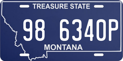 MT license plate 986340P