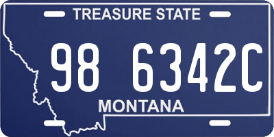 MT license plate 986342C