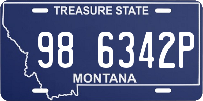 MT license plate 986342P