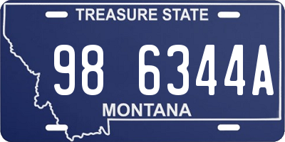 MT license plate 986344A