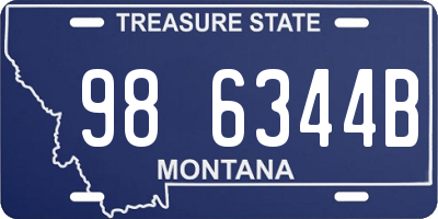 MT license plate 986344B