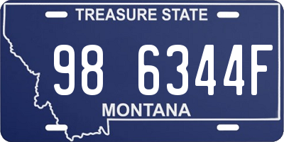 MT license plate 986344F